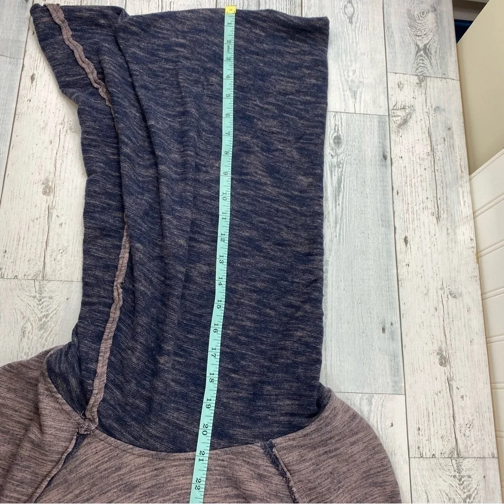 Free People Beach 2-Tone Purple‎ Heather Cowl Neck Slouchy Top One Size